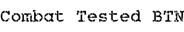 Combat Tested BTN font preview