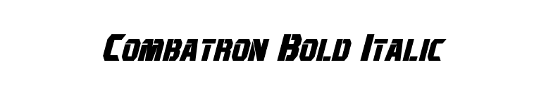 Combatron Bold Italic font preview