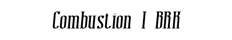 Combustion I BRK font preview