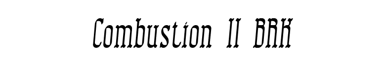 Combustion II BRK font preview