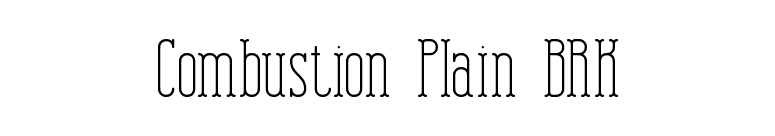 Combustion Plain BRK font preview