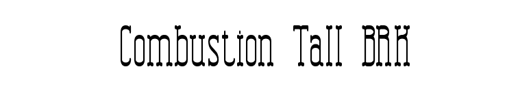 Combustion Tall BRK font preview