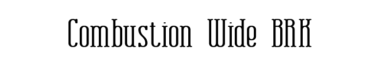 Combustion Wide BRK font preview