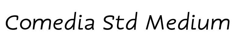 Comedia Std Medium font preview