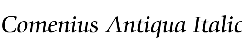 Comenius Antiqua Italic font preview