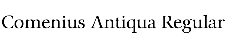 Comenius Antiqua Regular font preview