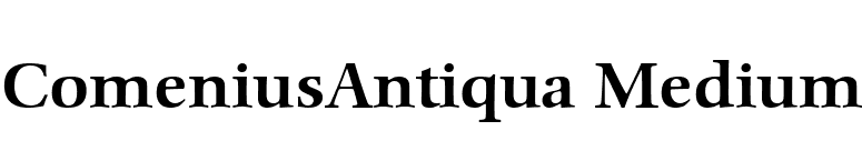ComeniusAntiqua Medium font preview