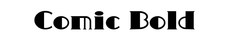 Comic Bold font preview