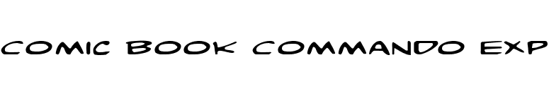 Comic Book Commando Exp font preview