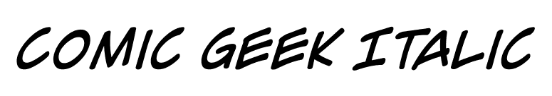 Comic Geek Italic font preview