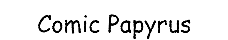 Comic Papyrus font preview