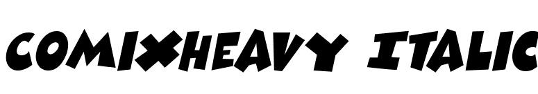 ComixHeavy Italic font preview
