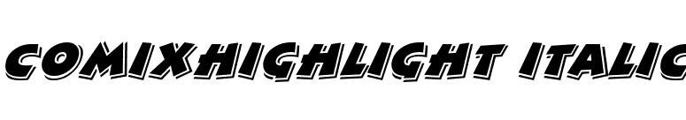 ComixHighlight Italic font preview