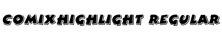 ComixHighlight Regular font preview