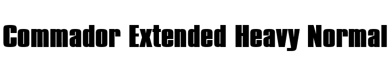 Commador Extended Heavy Normal font preview