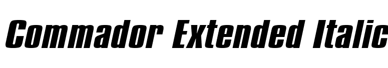 Commador Extended Italic font preview