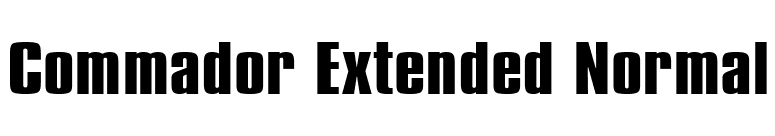 Commador Extended Normal font preview