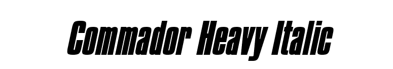Commador Heavy Italic font preview