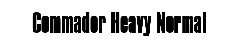 Commador Heavy Normal font preview