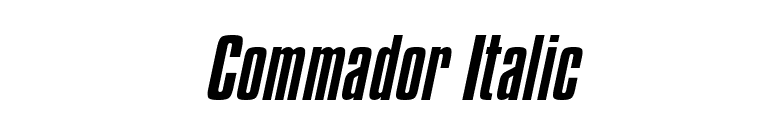 Commador Italic font preview