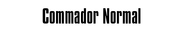 Commador Normal font preview
