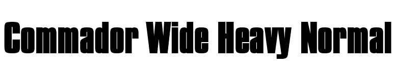 Commador Wide Heavy Normal font preview