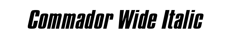 Commador Wide Italic font preview