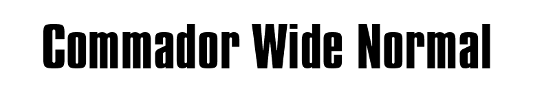 Commador Wide Normal font preview