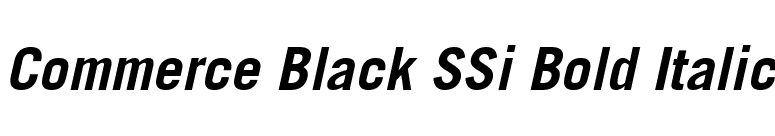 Commerce Black SSi Bold Italic font preview