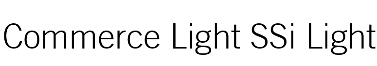 Commerce Light SSi Light font preview