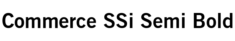Commerce SSi Semi Bold font preview