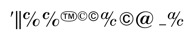 Commercial Pi font preview