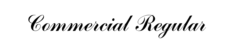 Commercial Regular font preview