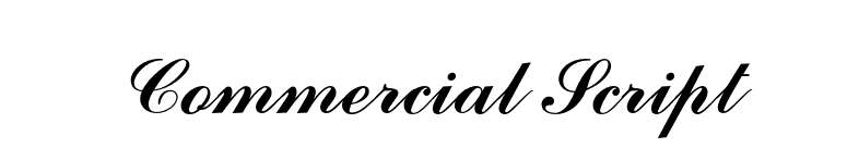 Commercial Script font preview