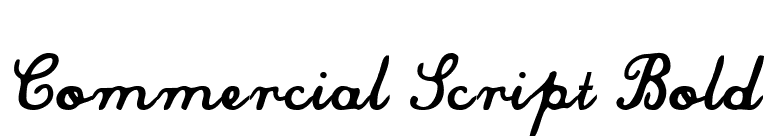 Commercial Script Bold font preview