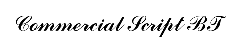 Commercial Script BT font preview