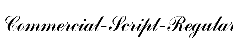 Commercial-Script-Regular font preview