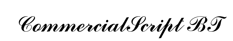 CommercialScript BT font preview