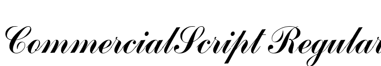 CommercialScript Regular font preview