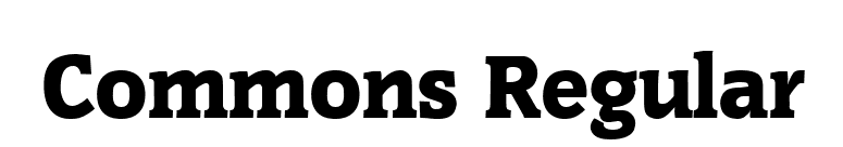 Commons Regular font preview