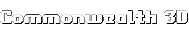 Commonwealth 3D font preview