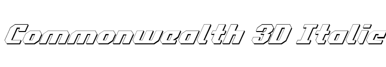 Commonwealth 3D Italic font preview