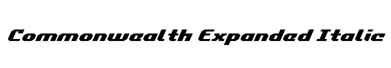 Commonwealth Expanded Italic font preview