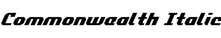 Commonwealth Italic font preview