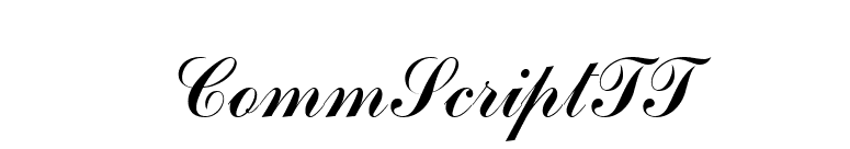 CommScriptTT font preview