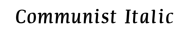 Communist Italic font preview