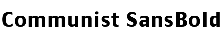 Communist SansBold font preview