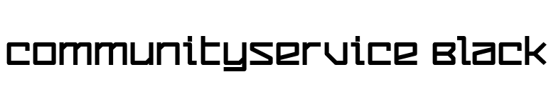 CommunityService Black font preview