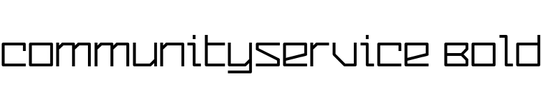 CommunityService Bold font preview