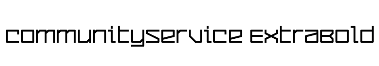 CommunityService ExtraBold font preview